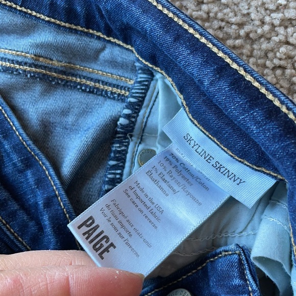 PAIGE  Skyline Skinny Jeans in Maggie Wash size 26 Anthropologie - Picture 4 of 7
